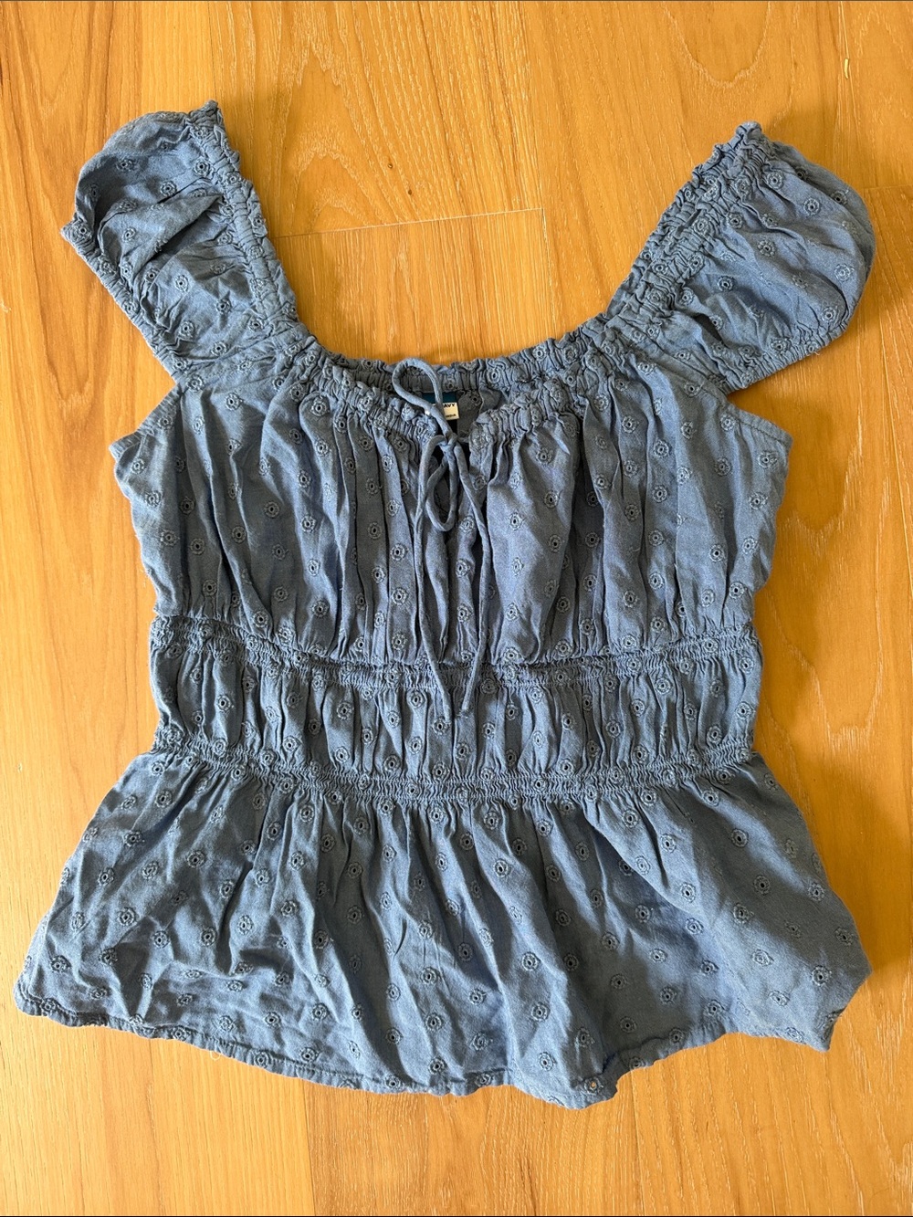 Old Navy Blue Eyelet Top